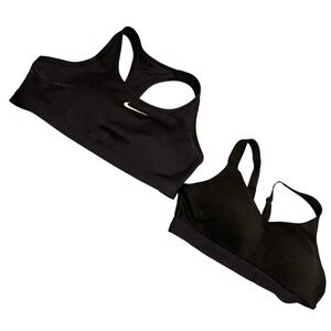 Nike Black Sports Bras Double Pack Medium Support Athleisure Workout L Bonus Bra